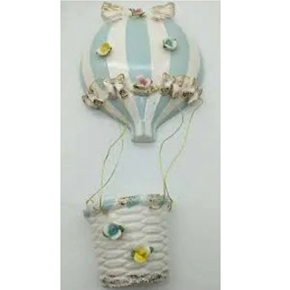 Vintage Enesco Hot Air Balloon Wall Pocket